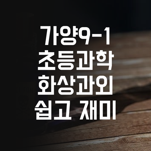 가양9-1 초등 과학, 더 이상 어려워 마! 🤣 1:1 화상 과외로 쉽고 재밌게!