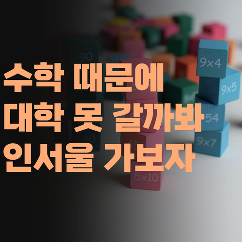 수학 때문에 대학 못 갈까봐 걱정? 퍼스널멘토 믿고 인서울 가보자!..