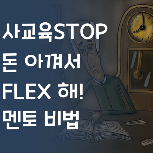 사교육비 아껴서 FLEX 해! 퍼스널멘토 비법 공개