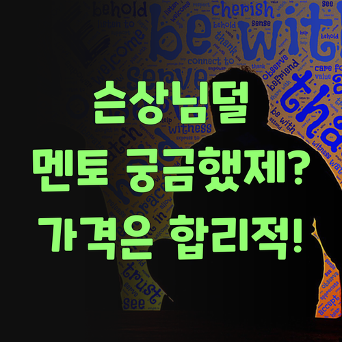 솔직히 말해봐, 슨상님덜도 퍼스널멘토 궁금했제? 합리적인 가격에 퀄리티는 최고!