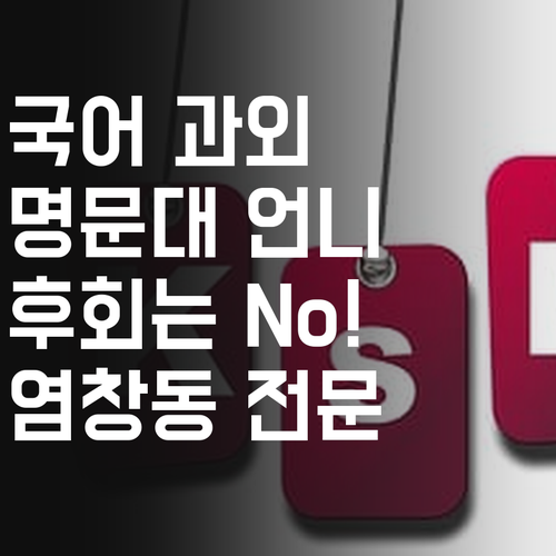 명문대 언니의 국어 과외 클라스! 염창동 고등 전문, 후회는 No No!!