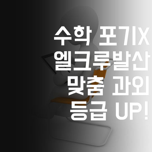 수학, 포기하지 마! 엘크루발산 학생 맞춤 과외로 등급 UP! 시켜줄게
