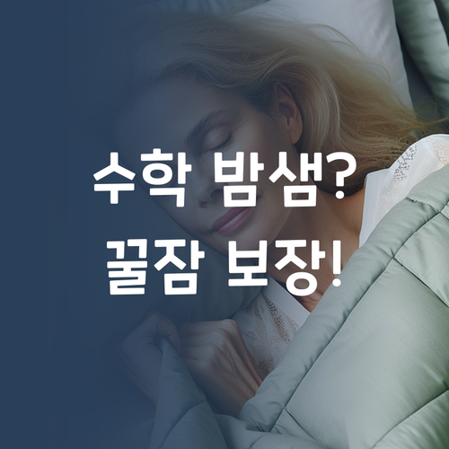 수학 때문에 밤샘? 이제 꿀잠 자! 언니가 책임져!