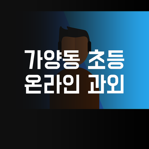 가양동 초등 과학, 학원 말고 온라인 과외?!