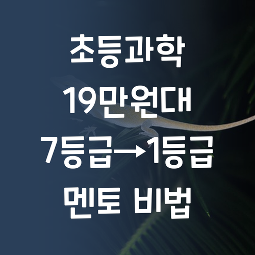 가성비 갑! 초등 과학 19만원대? 7등급→1등급 멘토 비법 대방출!
