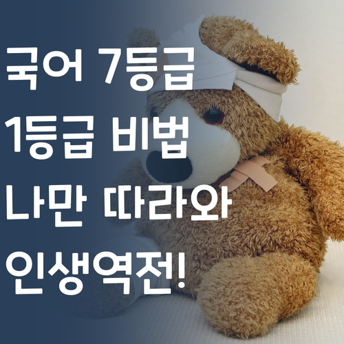 국어 7등급 탈출기! 1등급 멘토의 비법 전수! (나만 따라와~)
