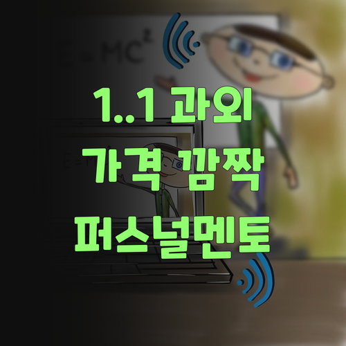 똑똑한 1:1 과외, 퍼스널멘토 가격 보면 깜짝 놀랄 것이여!