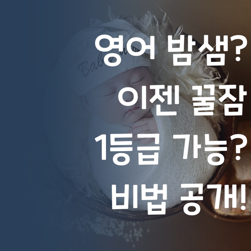 영어 때문에 밤샘? 😭 이젠 꿀잠 자면서 1등급 찍자!