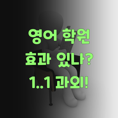 비싼 영어 학원, 효과 있소? 퍼스널멘토 1:1 과외가 답이여!