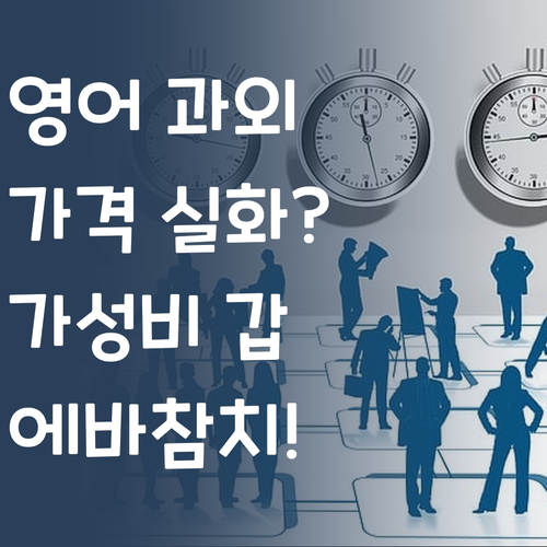 가성비 갑 1:1 영어 과외! 이 가격 실화? 에바참치!