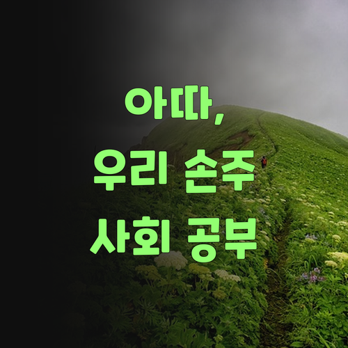 아따, 퍼스널멘토! 우리 손주 사회 공부, 흥미 붙었어라..