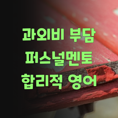 비싼 과외는 이제 그만! 퍼스널멘토로 합리적인 영어 공부! ..