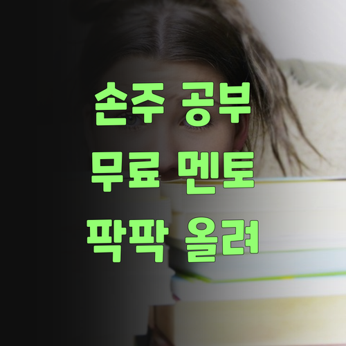 우리 손주 공부, 퍼스널멘토로 돈 안 들이고 팍팍 올려부러..