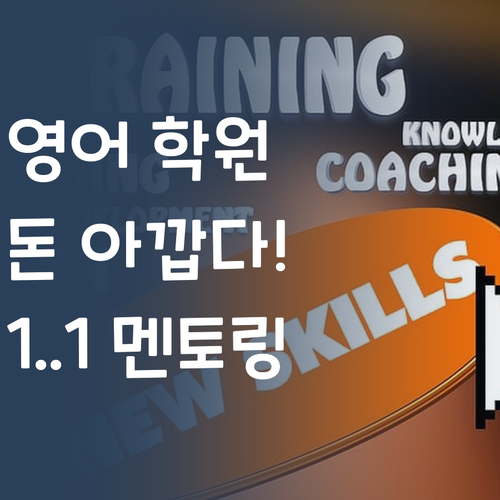 비싼 영어 학원 왜 다녀? 1:1 멘토링이 답이지!