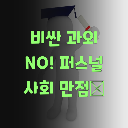 비싼 과외는 이제 그만! 퍼스널멘토로 우리 손주 사회 만점! ..