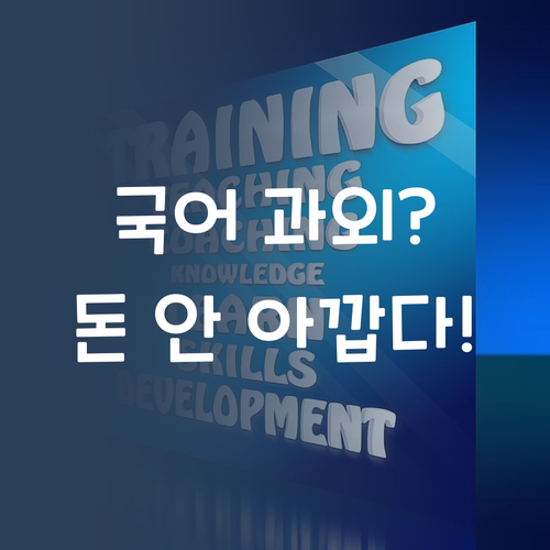 국어 과외, 돈 아깝다구요? 댓츠 노노!
