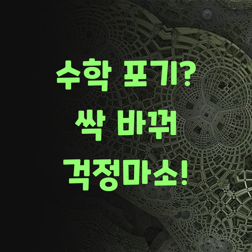 수학 포기? 슨상님이랑 1:1로 싹 바꿔불랑께 걱정마소!..