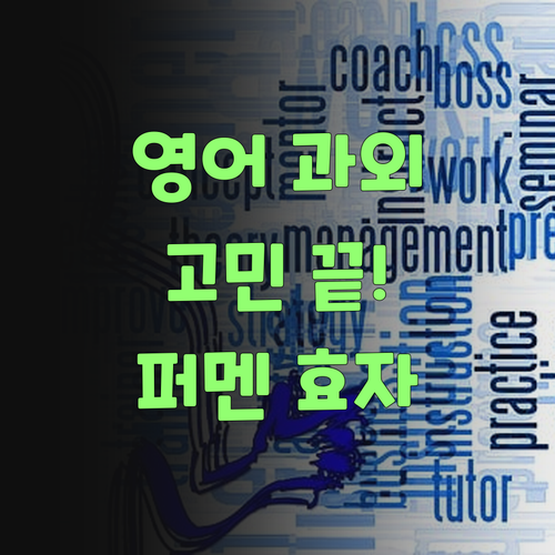 아따, 영어 과외 고민 끝! 퍼스널멘토가 효자 상품이여..