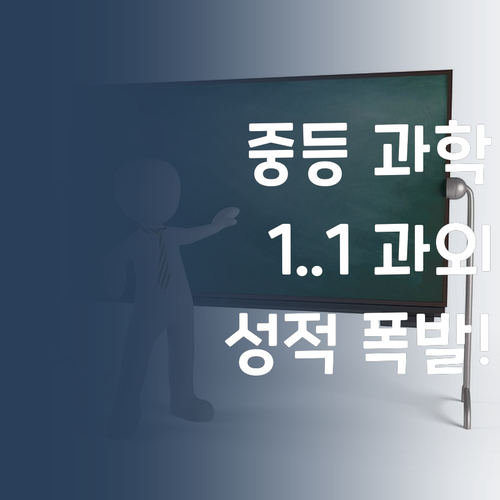 중등 과학, 학원 말고 1:1 과외! 성적 폭발하는 비결은?