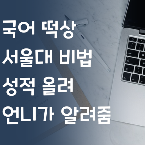 서울대 언니가 알려주는 국어 성적 떡상 비법!