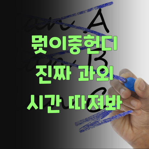 뭣이 중헌디? 가격 속지 말고 진짜 1:1 과외 시간 따져봐야..