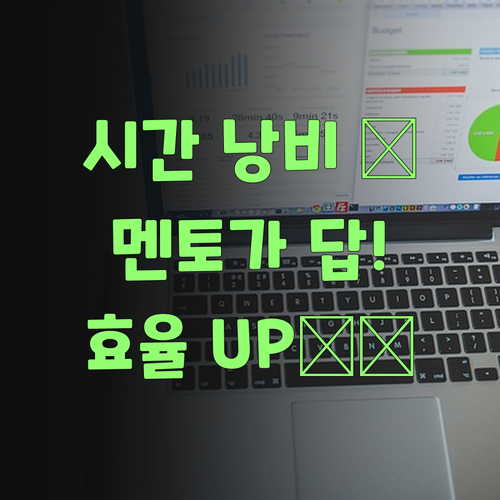시간 낭비는 이제 그만! 퍼스널멘토가 정답이여..
