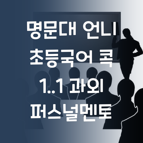 명문대 언니가 콕 집어주는 초등 국어! 1:1 과외, 왜 퍼스널멘토?