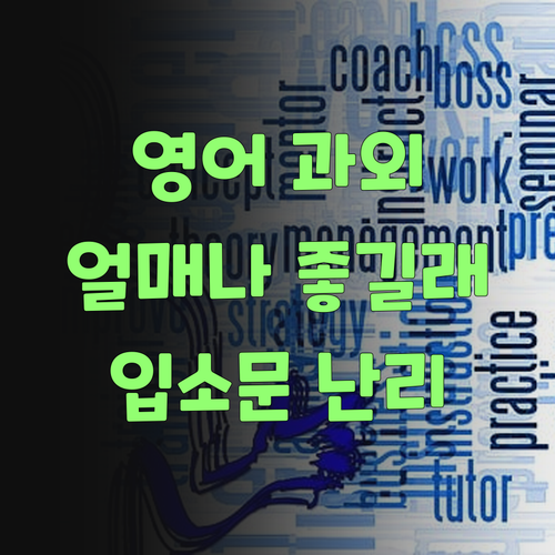 중학생 영어 과외, 퍼스널멘토 얼매나 좋길래 이 난리래?..
