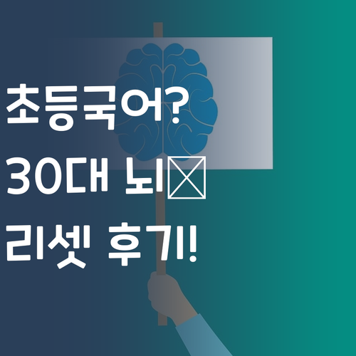 초등 국어? 30대 뇌🧠 리셋! 퍼스널멘토 후기 풉니다…!
