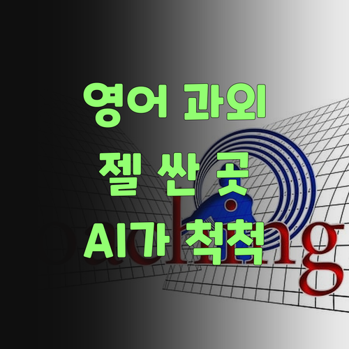 비싼 학원 맴 찢어지요? AI가 알아서 척척! 젤 싼 영어 과외 찾았소..