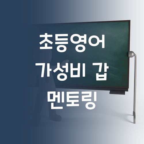 가성비 갑! 초등 영어 멘토링, 이 가격에?! 🤩