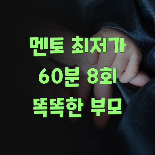 아따, 퍼스널멘토는 60분 8회 기준 최저가! 똑똑한 부모는 비교해본다잖여..