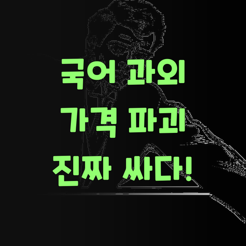 중학생 국어 과외, 아직도 비싸게 한다요? 퍼스널멘토는 억수로 싸다!..