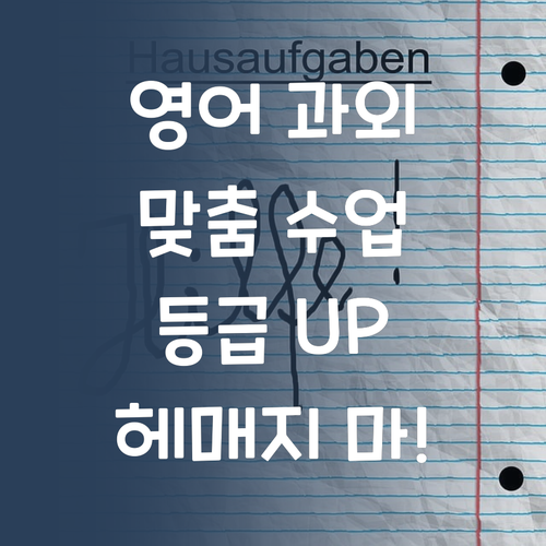 더 이상 영어 헤매지 마! 1:1 맞춤 과외로 등급 UP! 시켜줄게..!