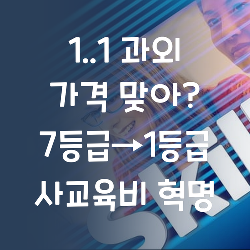 헉! 1:1 과외가 이 가격? 7등급→1등급 멘토가 사교육비 혁명!