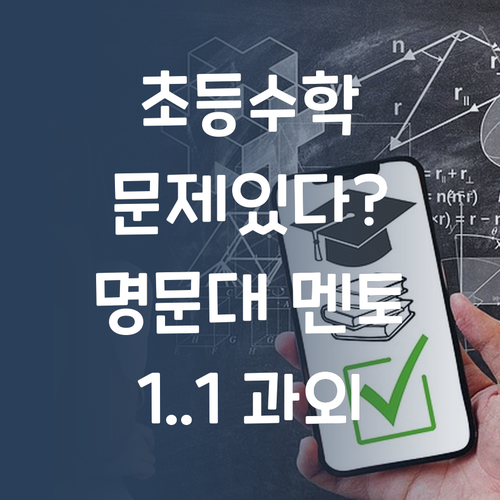 초등 수학, 이대로 괜찮을까? 명문대 멘토의 1:1 과외 처방!