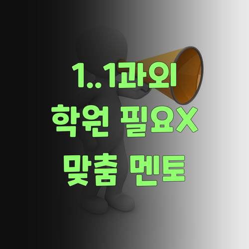 아따, 퍼스널멘토 1:1 화상과외, 비싼 학원 맴 안부럽소!