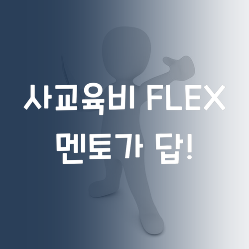 사교육비 아껴서 FLEX 해봐! 퍼스널멘토가 답! (진짜 핵이득)