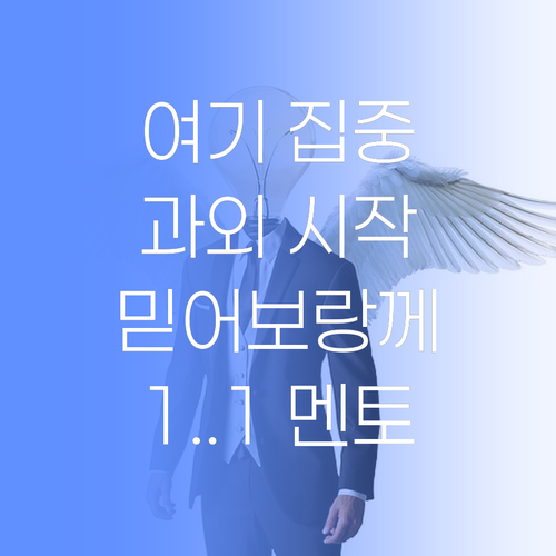딴데 가지 말고, 퍼스널멘토 1:1 과외 한번 믿어보랑께!..