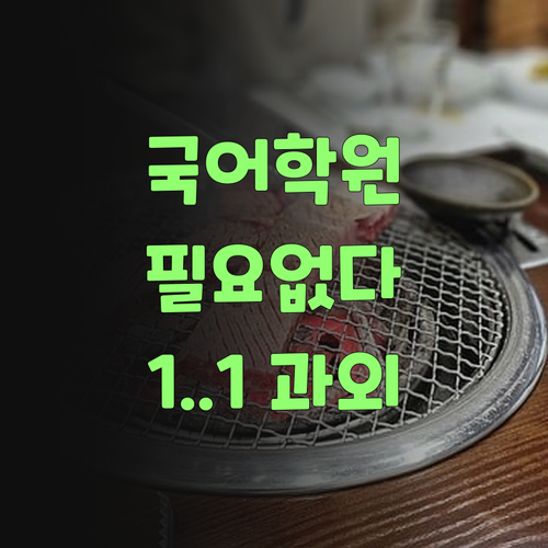국어 학원? 필요 없당께! 퍼스널멘토 1:1 과외로 우리 손주 완전 달라졌어라..