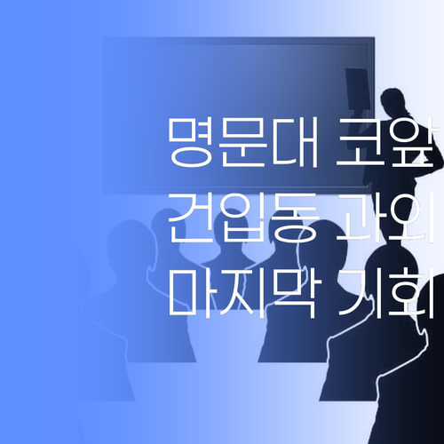 명문대 코앞?! 제주 건입동 퍼스널멘토 1:1 과외, 50대 꼰대쌤의 🔥마지막 기회.. 잡아보실라우?