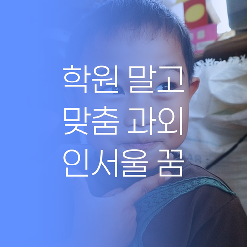 아직도 학원 보내세요? 1:1 맞춤 과외로 인서울, 우리 아이 잠재력을 깨우세요..