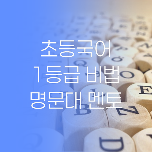 명문대 멘토가 콕! 찝어주는 초등 국어 비법! 너두 1등급 갈 수 있어! ✨