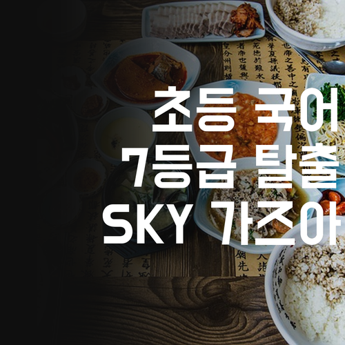 초등 국어, 멘토 언니가 책임질게! 7등급 탈출해서 SKY 가즈아!
