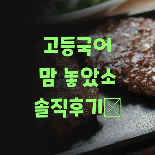 고등 국어? 퍼스널멘토 덕분에 맘 놓았소! 할미의 솔직 후기