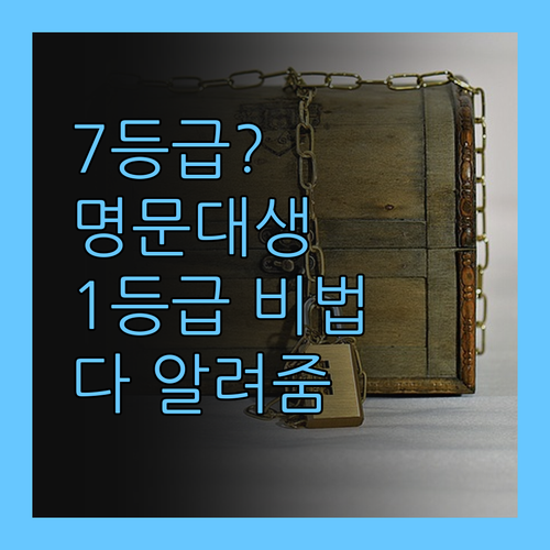 7등급? 끄떡없어욧! 명문대 멘토의 1등급 비법 대방출~