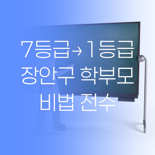 장안구 학부모님 필독! 7등급에서 1등급 만든 비법, 제가 전수합니다.. 어때유?