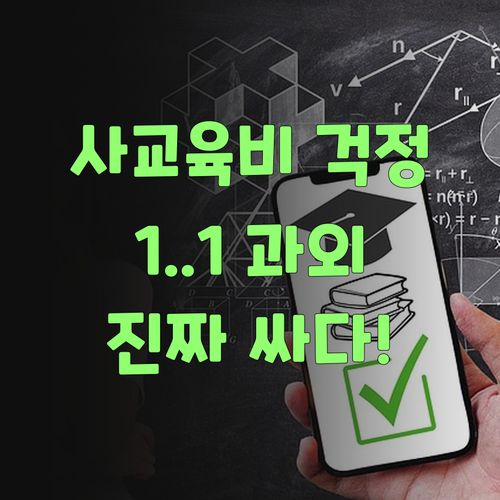 사교육비 걱정 끝! 퍼스널멘토 1:1 과외가 이리 싸다요?..