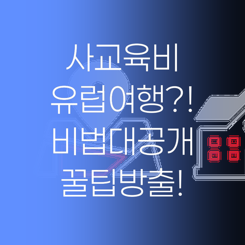 사교육비 아껴서 유럽여행?! ✈️ 퍼스널멘토 비법 대공개!