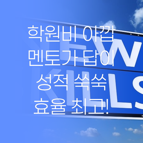 아이고, 학원비 아까워라! 퍼스널멘토가 딱이よ!..